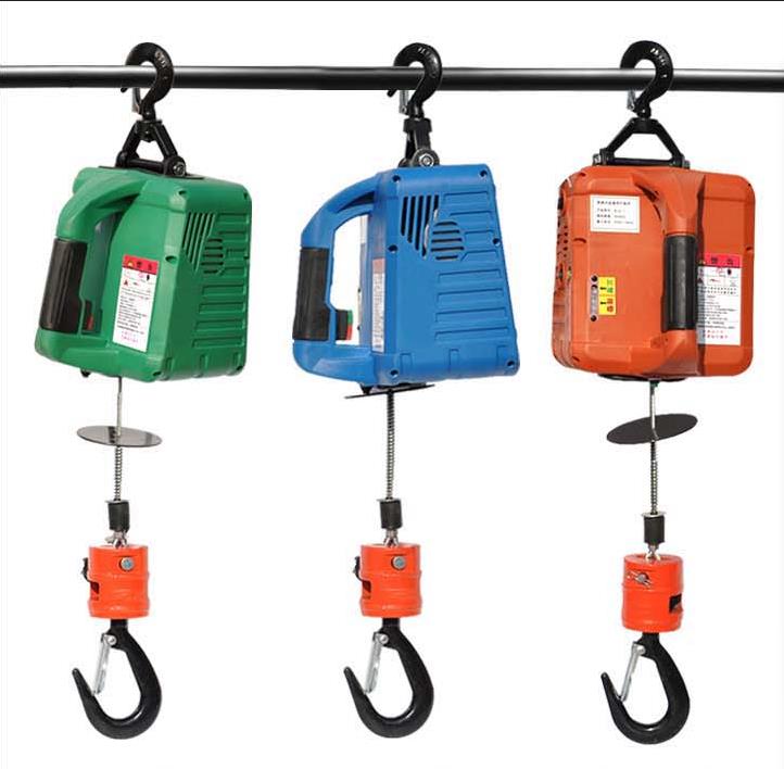 220v Mini Electric Hoist Lifting Tools Windlass 500kg 110v Electric Winch Wire Rope Hoist Portable Electric Traction Hoist