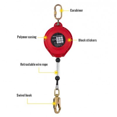 cable SRL retractable lifeline for fall protection